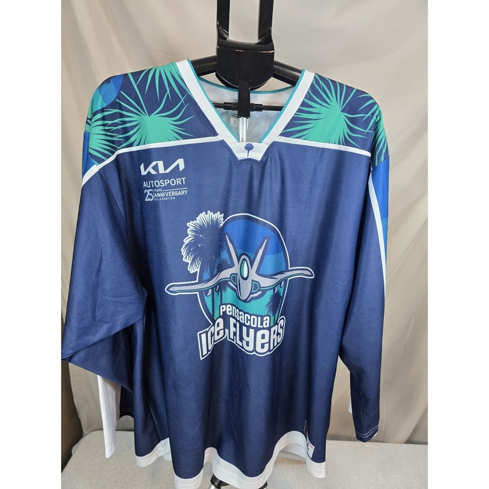 Pensacola Ice Flyers Jersey/Shirt Size Large Destroyer Rocks Ice Pilots Hockey